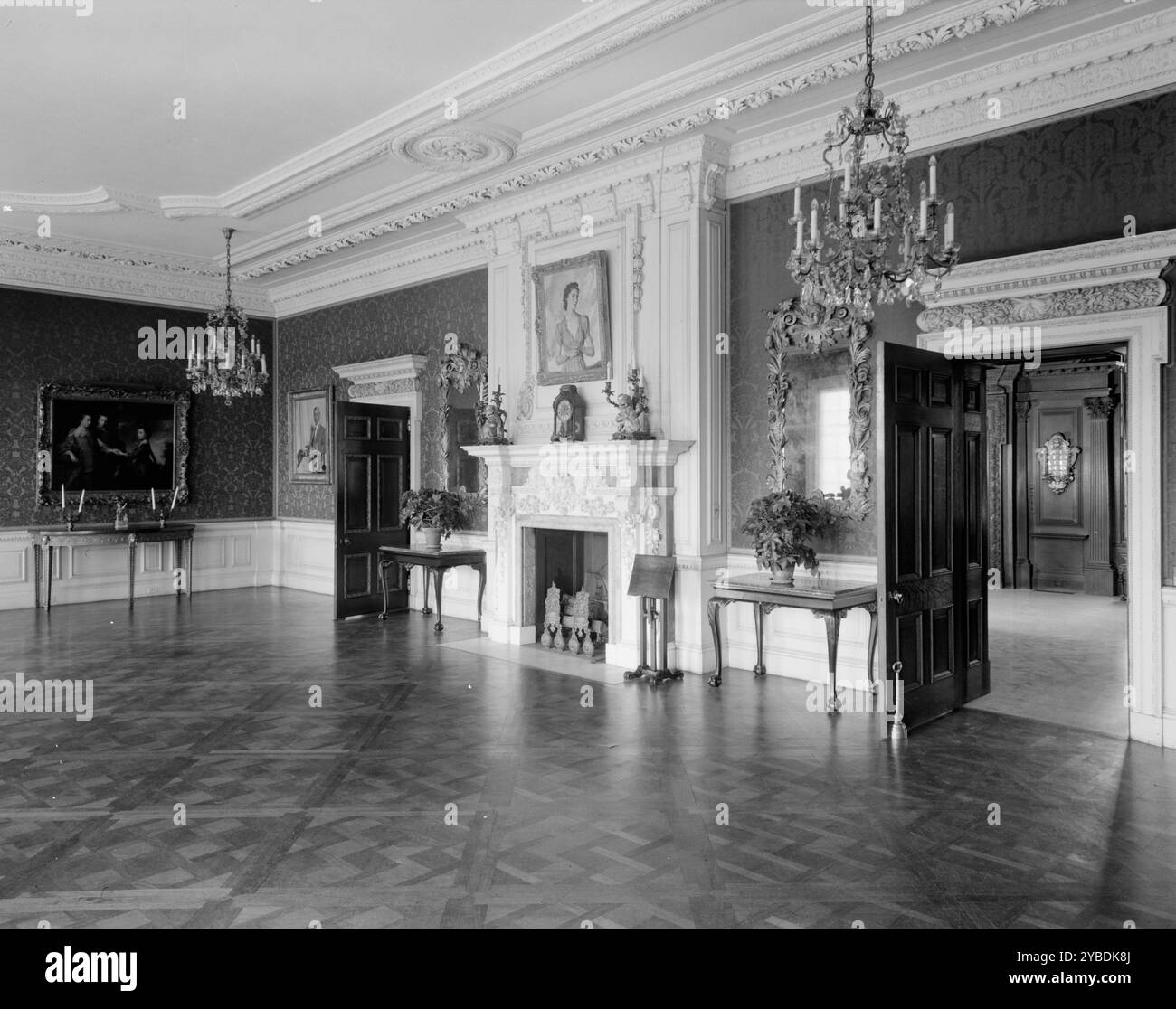 John S Phipps Manor House, residence, Old Westbury Gardens, Old Westbury, Long Island, 1960. Stock Photo