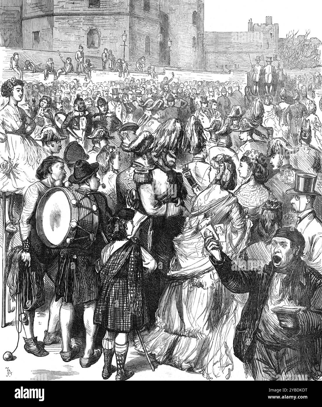 Marriage of Princess Louise: the Castle Hill, Windsor, 1871. 'The route ... Marriage of Princess Louise: the Castle Hill, Windsor, 1871. 'The route ...