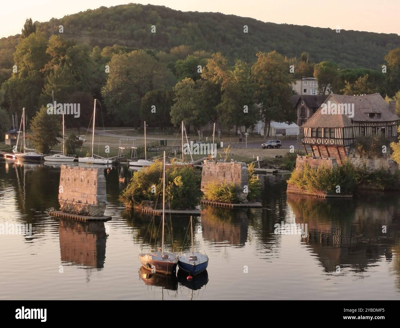 The Old Mill at Vernon, Eure, Normandy, France - Smartphone Captured Stock Image