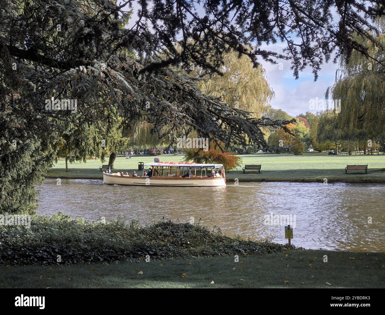 Pleasure boat. River Avon, Stratford upon Avon, England, UK, Stock Photo