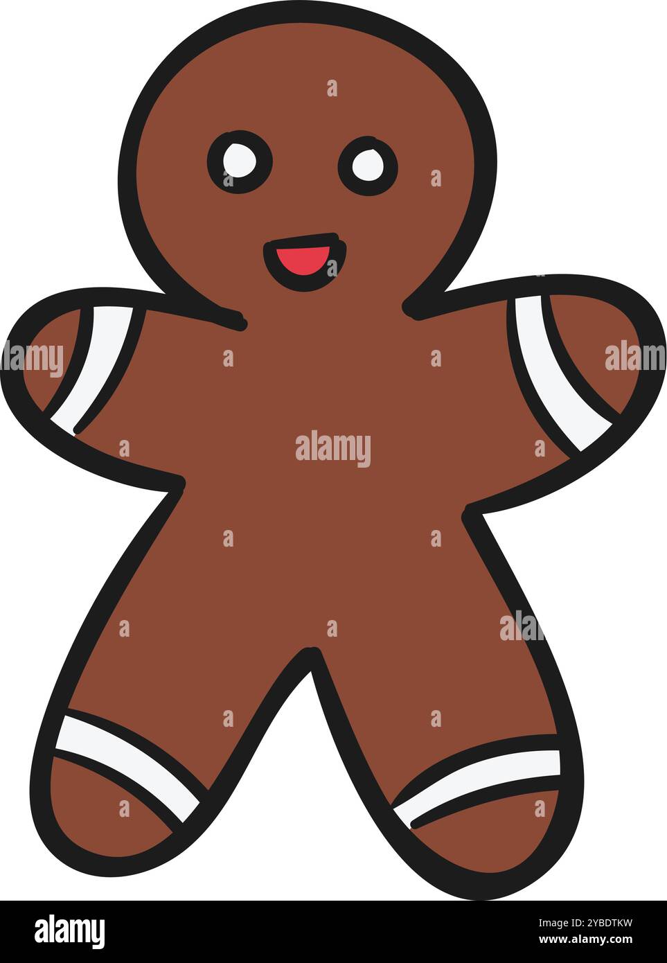 Charming Gingerbread Cookie Illustration for the Holidays Stock Vector