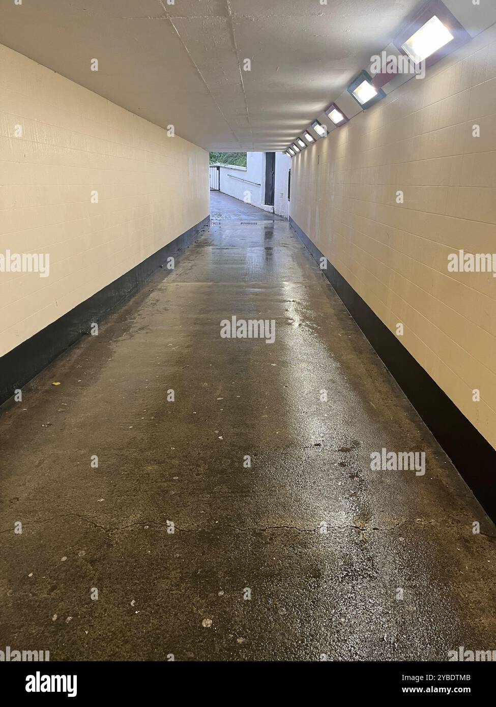 A modern subway underneath a road - Smartphone Captured Stock Image