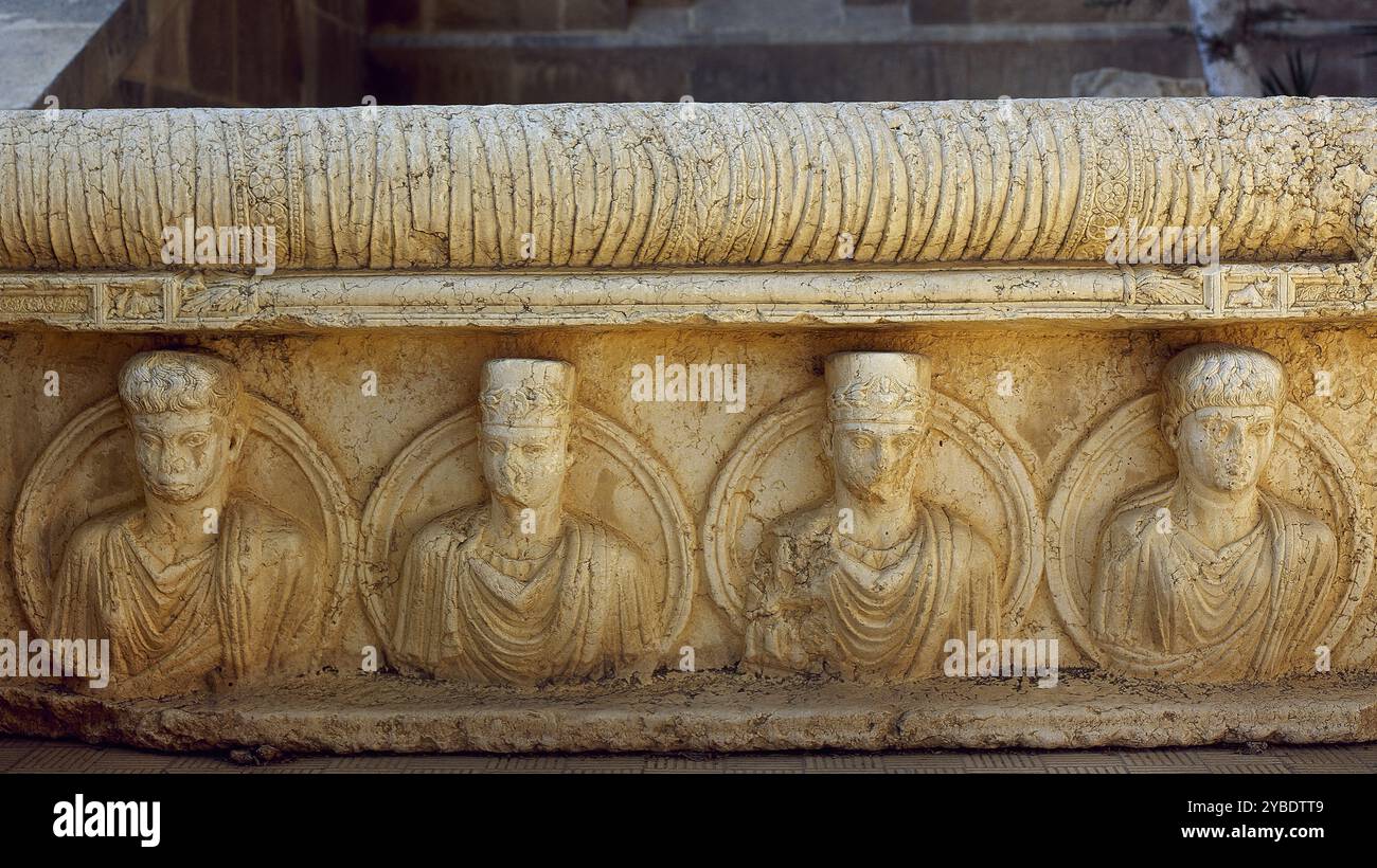Portrait reliefs, Gardens of Palmyra Archaeological Museum, Tadmor ...