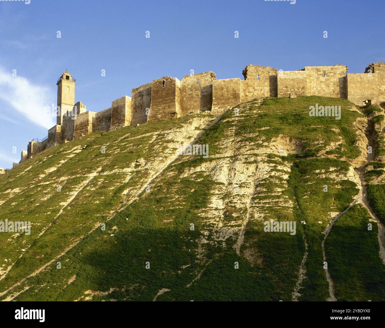 Citadel of Aleppo, Syria, medieval fortified, built 3rd millenium BC ...