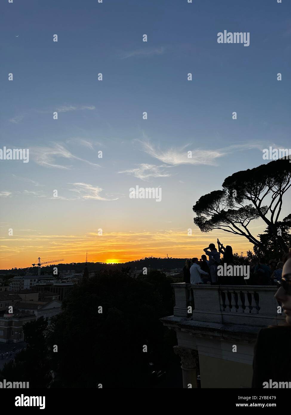 Sunset in Rome - Smartphone Captured Stock Image
