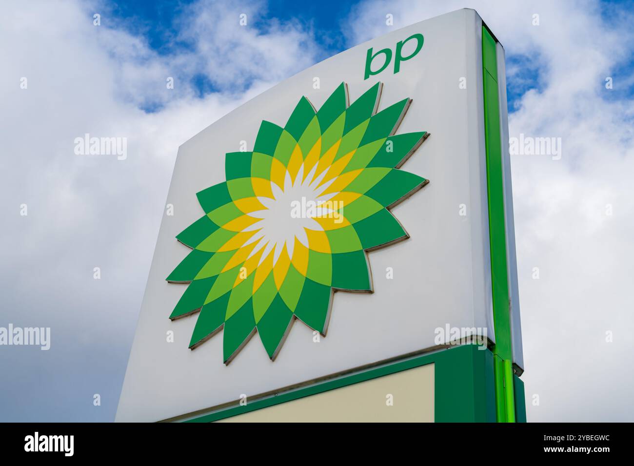 Bp Signage Newport, Shropshire, UK – October 17 2024: External signage board or ...