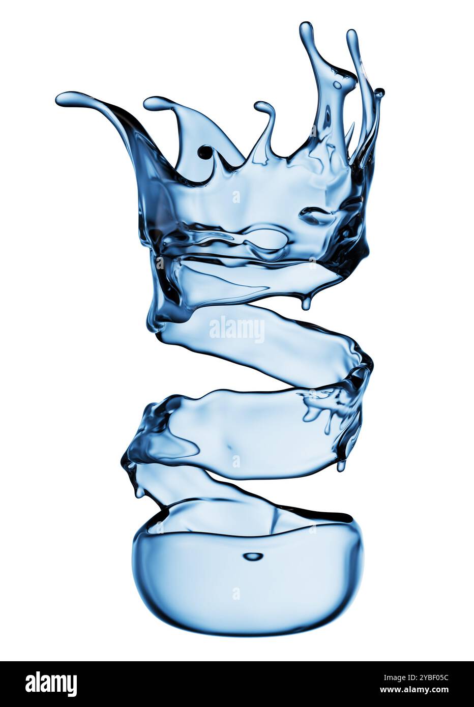 water splash isolated on a white background. 3d render Stock Photo - Alamy