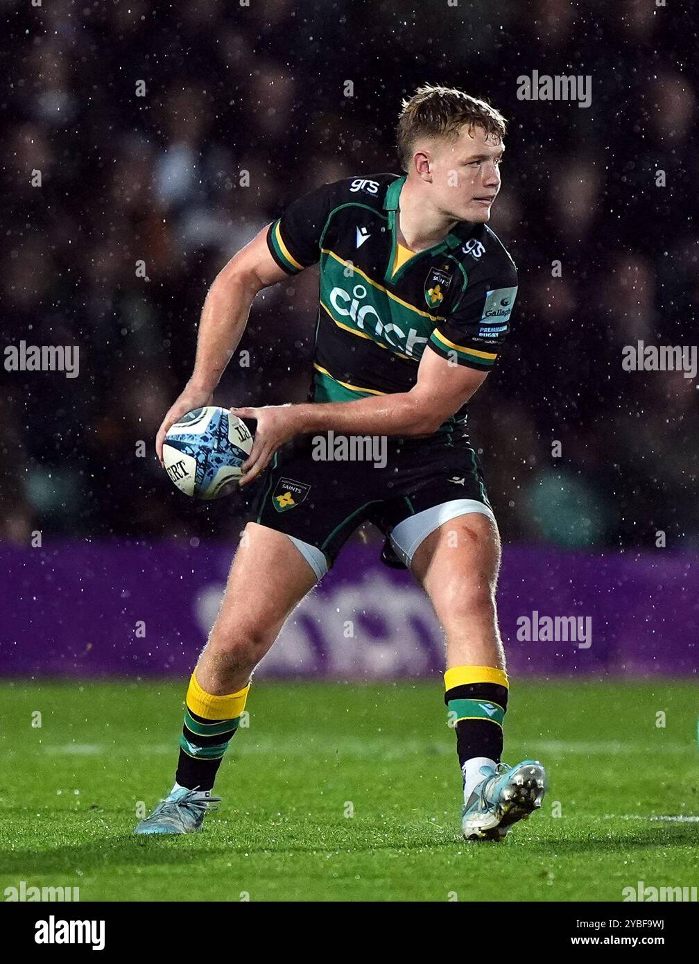 Northampton Saints' Fin Smith during the Gallagher Premiership match at ...