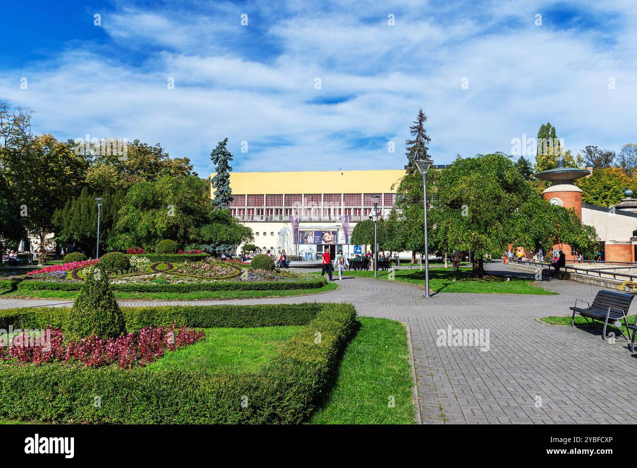 SERBIA, Vrnjacka Banja, Park in the Mineral Spring Hot Water. Stock Photo