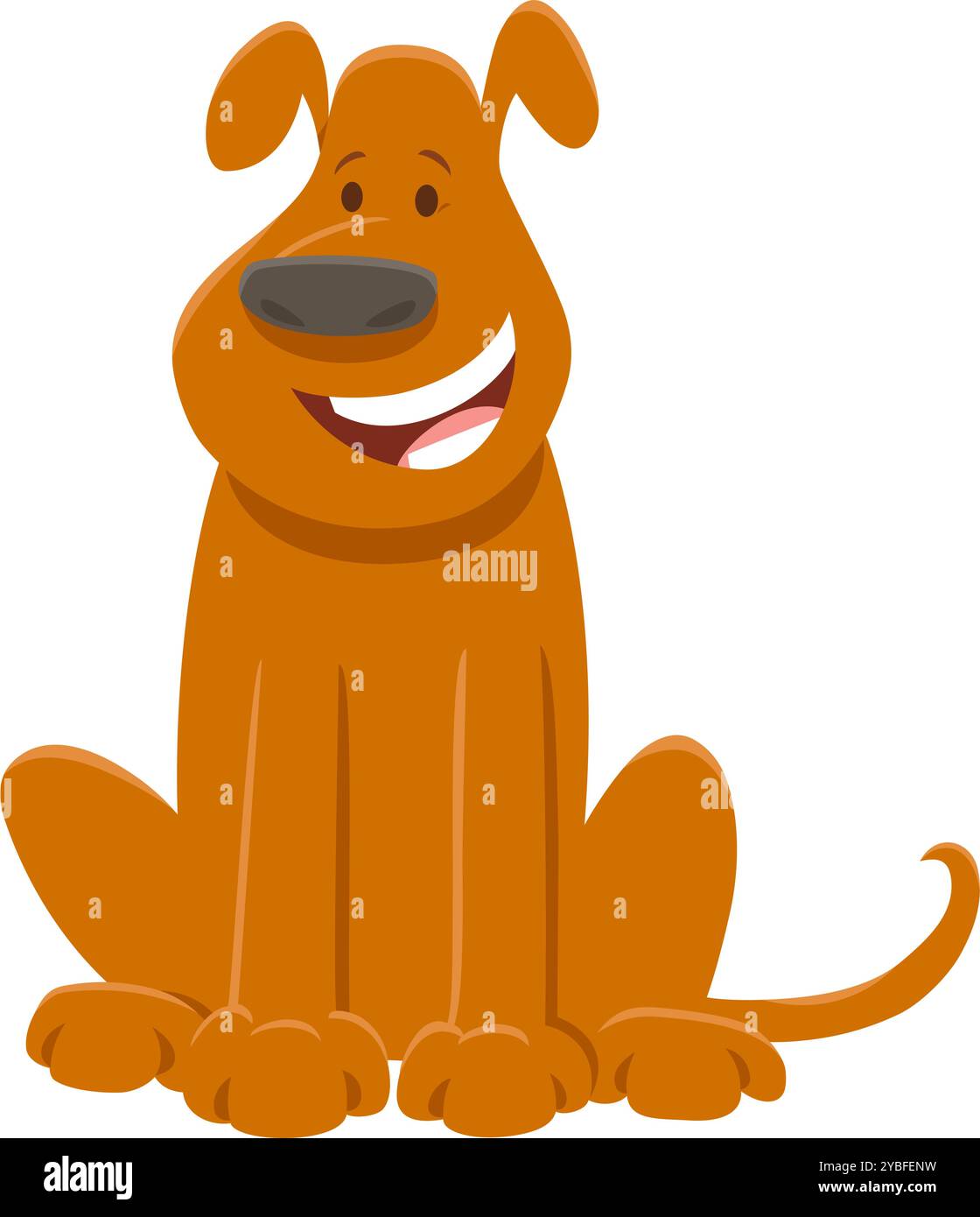 Cartoon illustration of brown dog animal character Stock Vector Image ...