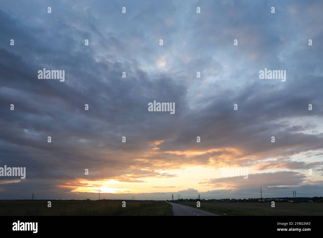 Beautiful cloudy sky over hi-res stock photography and images - Alamy