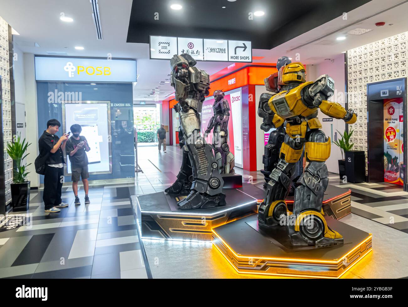 Transformers Life Size Models Tiong Bahru Shop Singapore Stock Photo