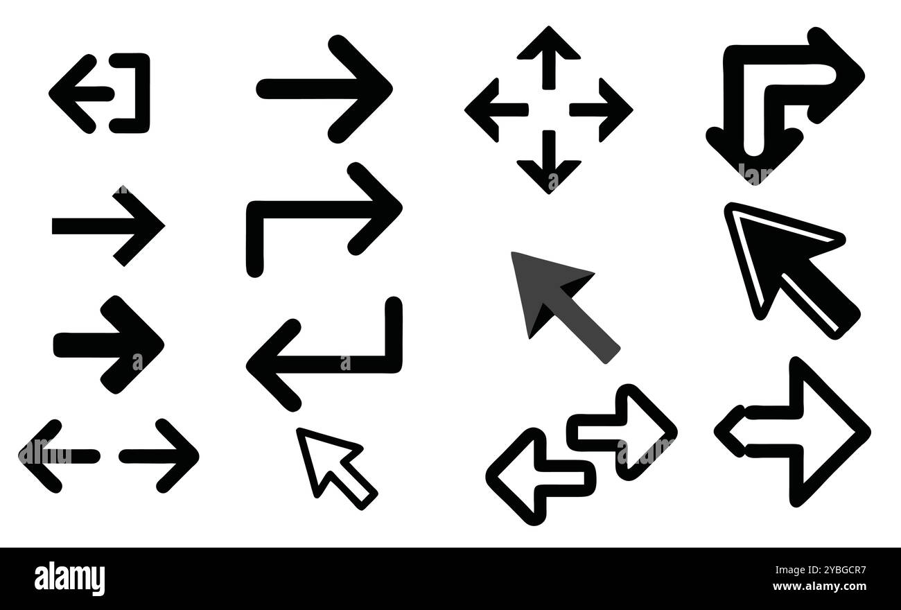 Arrows set icons Arrow vector collection Arrow Cursor Modern simple ...