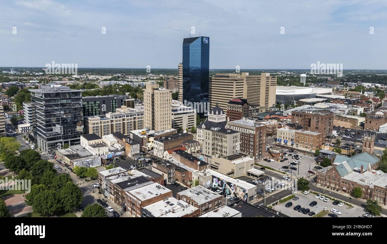 Aerial view of Lexington, KY: A vibrant city known as the Stock Photo