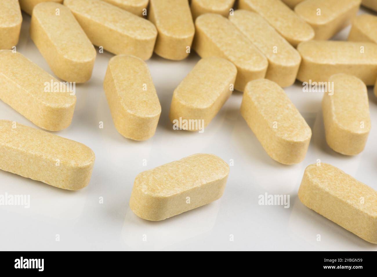 Collection of vitamin tablets to boost the resistance Stock Photo