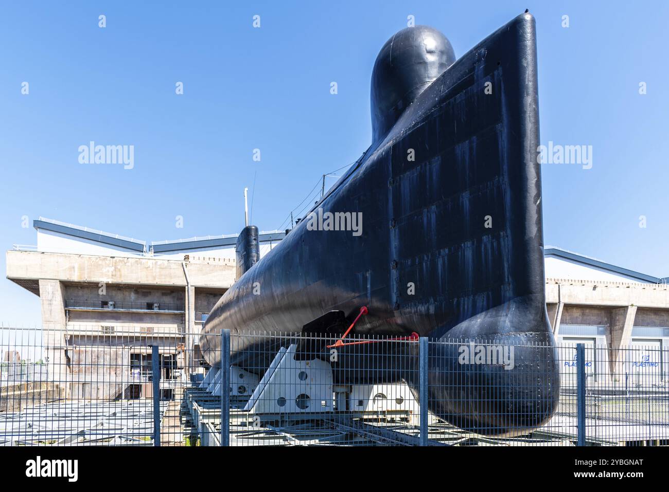 Lorient, France, August 3, 2018: Keroman Submarine Base. It was a German U-boat base located in Lorient during World War II, Europe Stock Photo