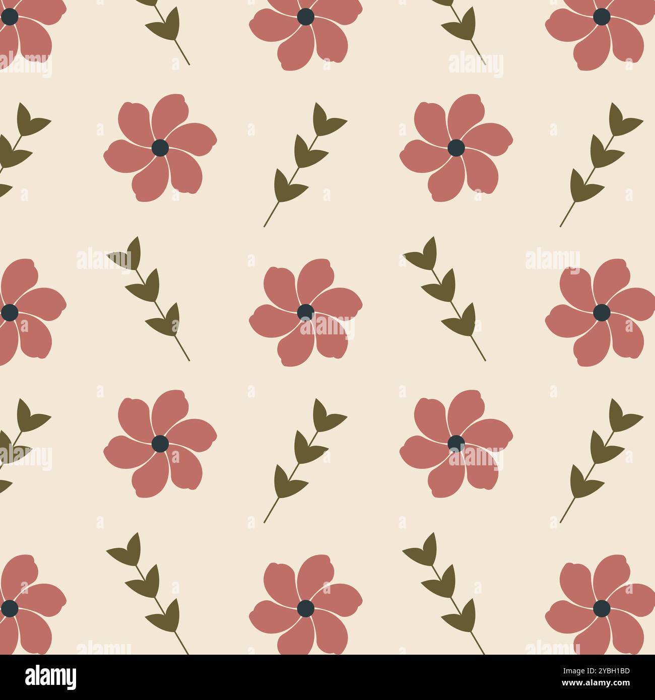 Seamless pattern flowers Stock Vector Images - Alamy