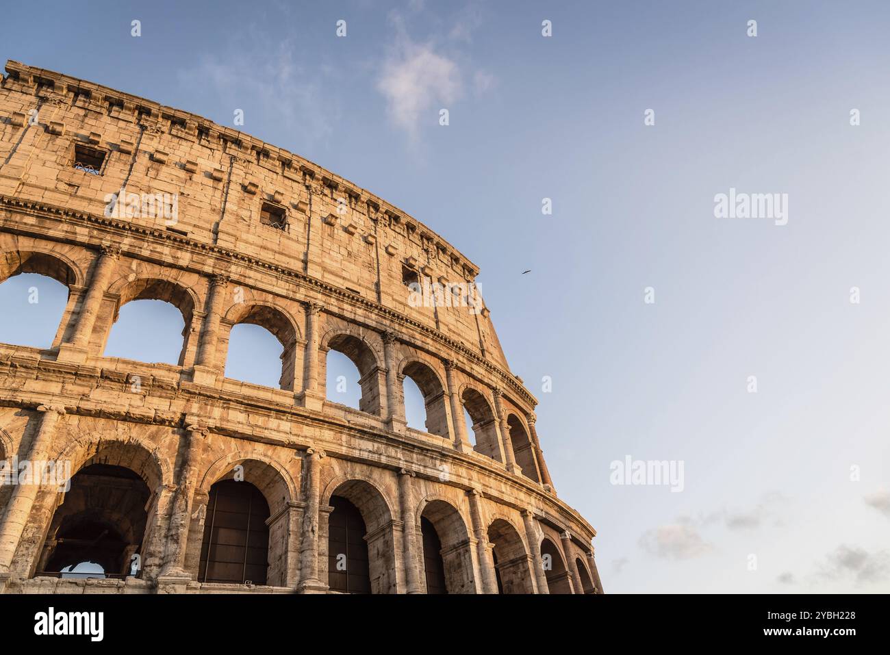 Outdoor view of The Colosseum or Coliseum, also known as the Flavian ...