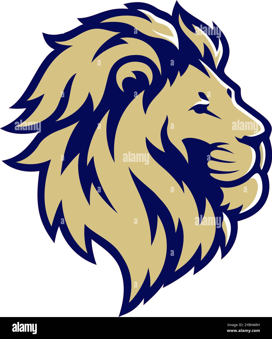 Majestic Lion Head Mascot Illustration Stock Vector Image & Art - Alamy