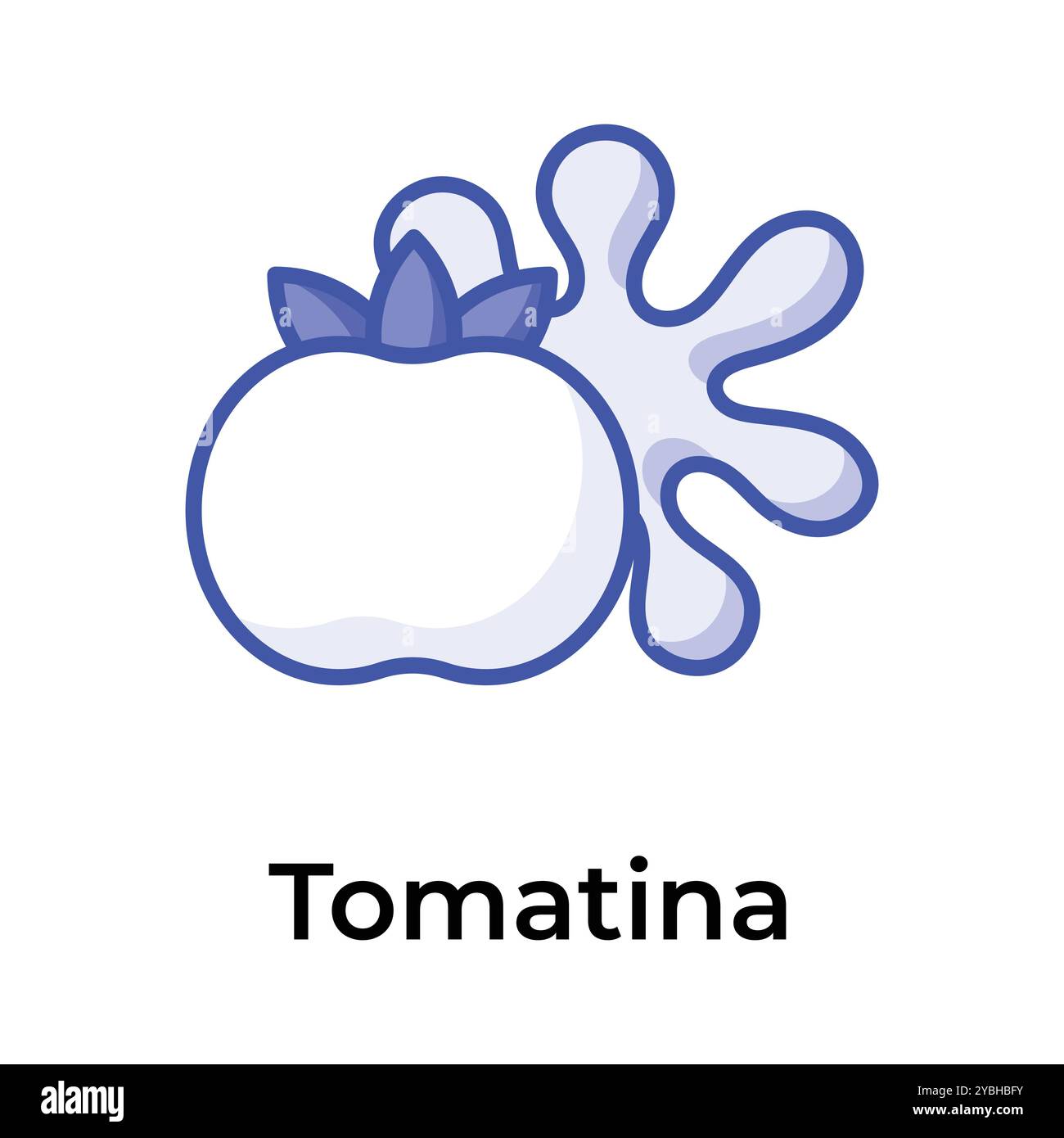 Creative icon design for spanish la tomatina, tomato festival vector Stock Vector