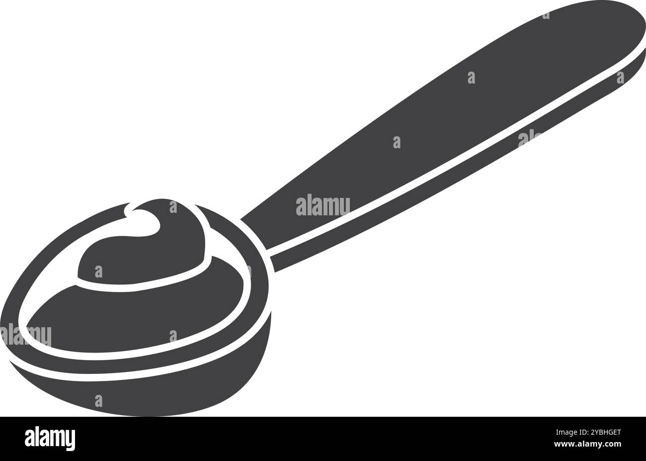 Spoon icon in flat style. Teaspoon vector illustration on isolated ...