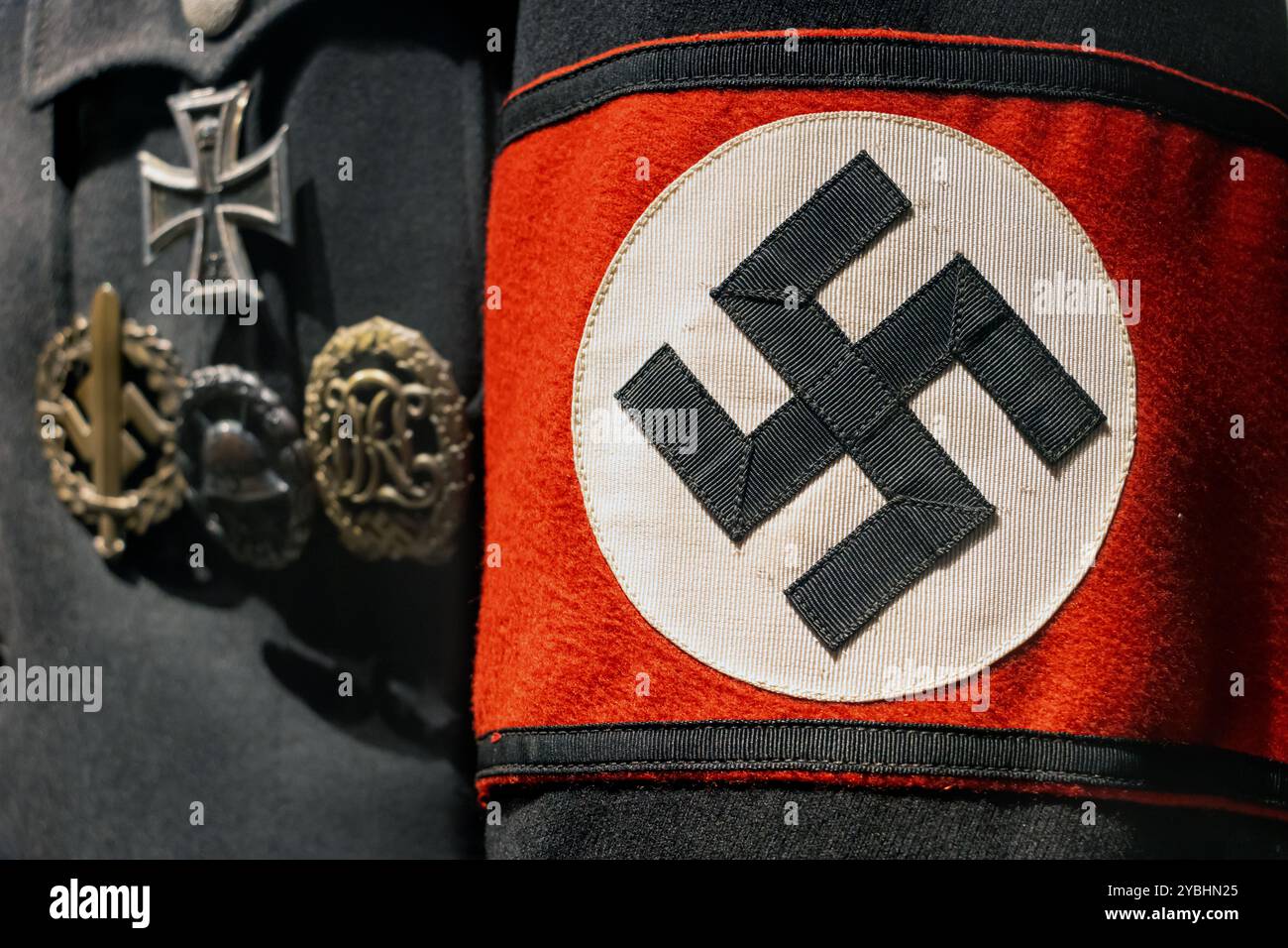 Close-up of the German Allgemeine SS uniform, 1938 Stock Photo