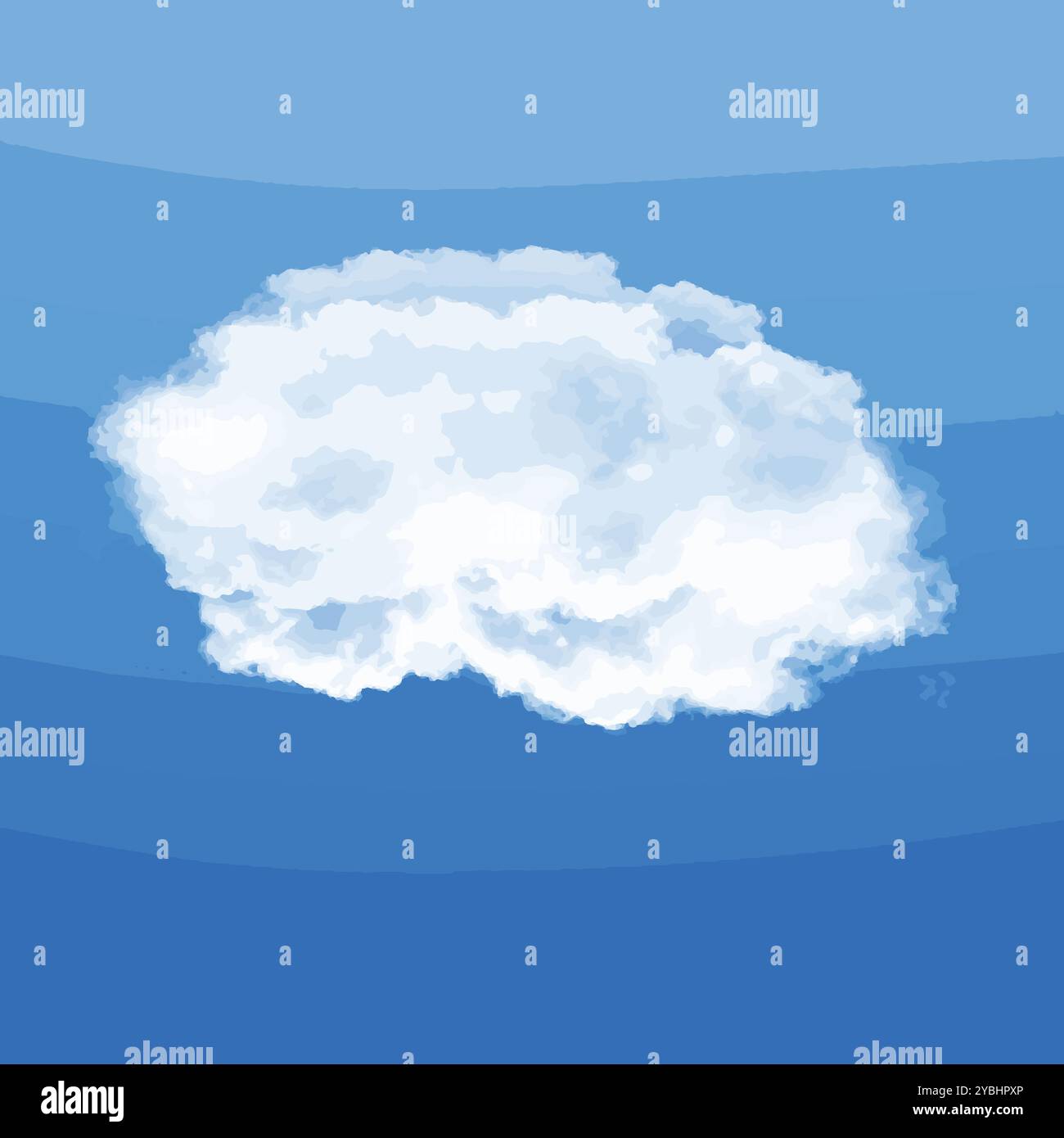 Cloud isolated over blue sky background 3D illustration, realistic ...