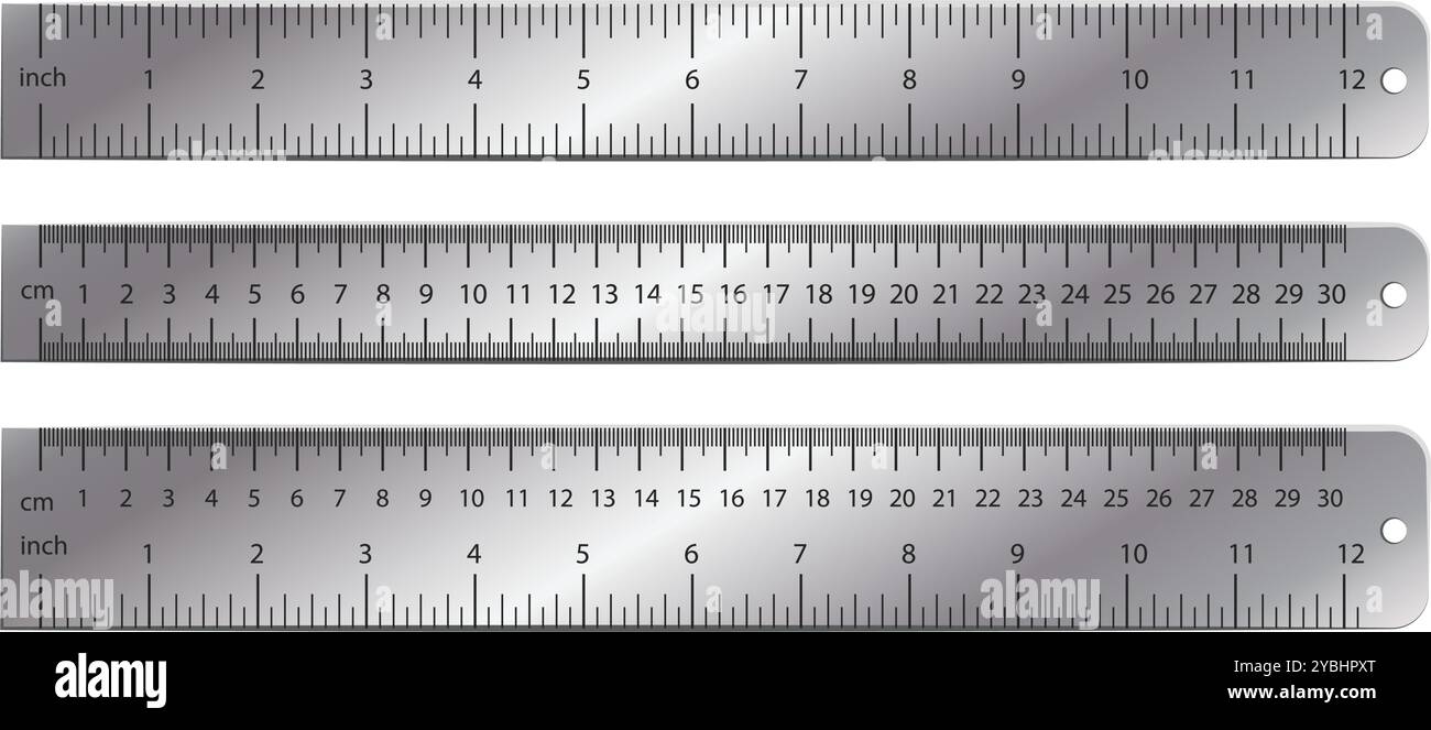 6 Inch Metal Ruler Set - Dual Scale Metric & Imperial,150 Mm