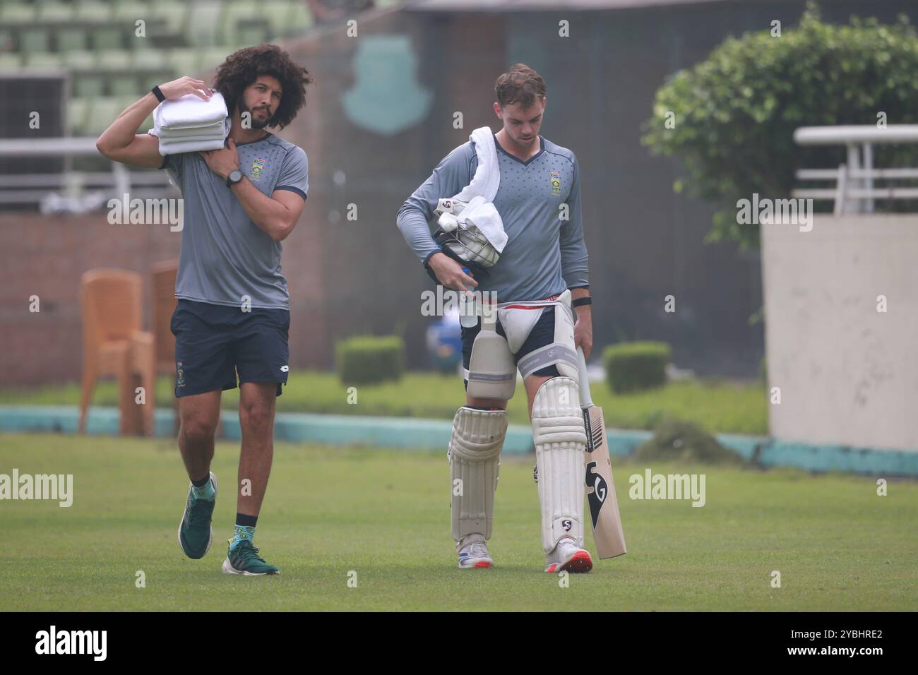 South Africa Team attends practice session at the ShereBangla
