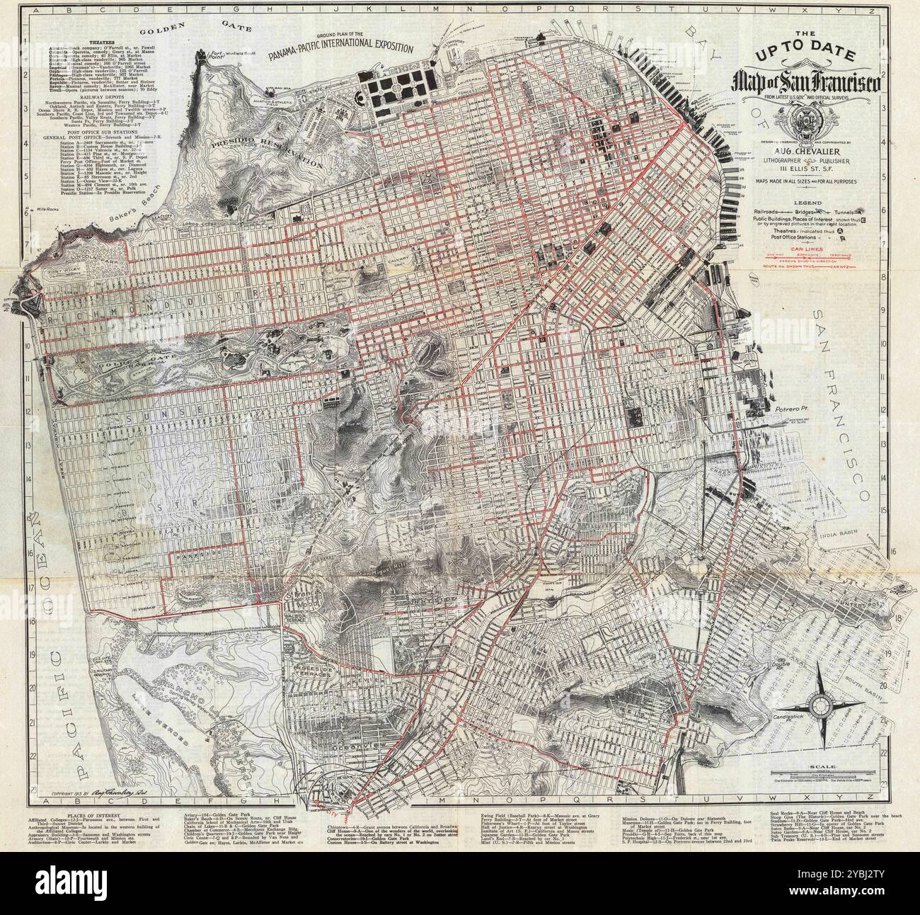 Vintage Detailed San Francisco City Map Printable Download Travel