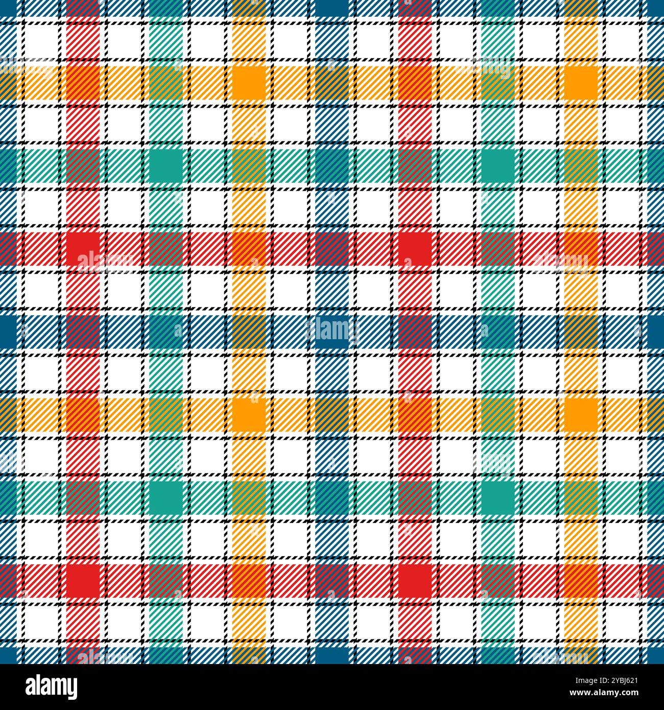 Plaid check seamless pattern. Bright checkered color. Repeating tartan ...