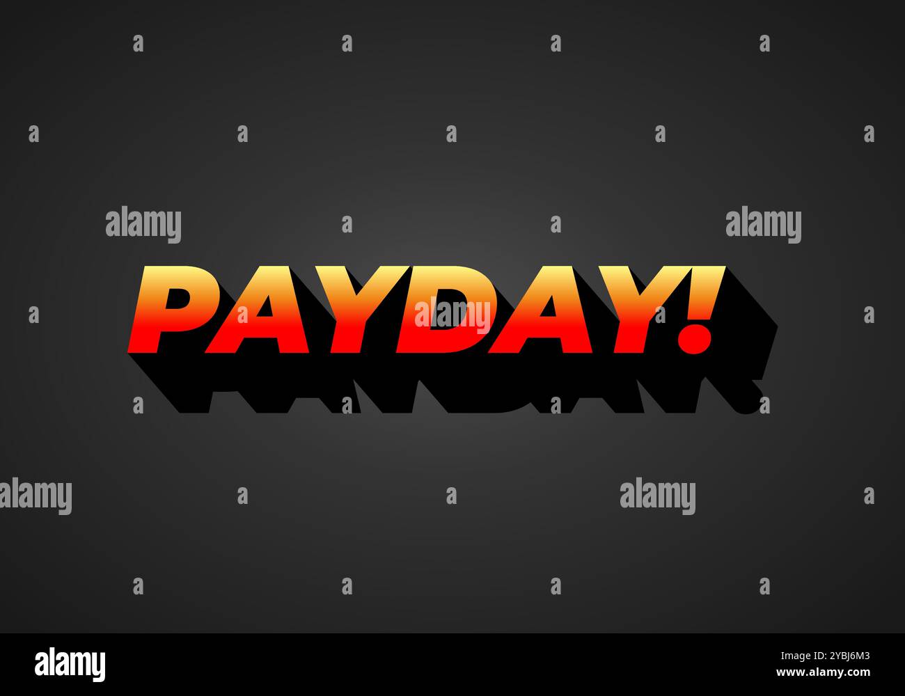 Payday Lettering Design Payday. 3D text effect design for digital or print ads Stock Vector ...