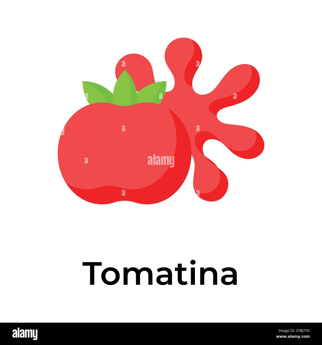 Creative icon design for spanish la tomatina, tomato festival vector Stock Vector