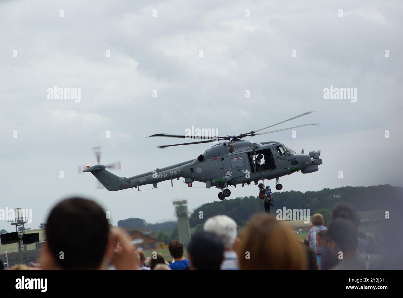 Agustawestland (Leonardo) Lynx helicopter at RNAS Yeovilton in 2015 Stock Photo