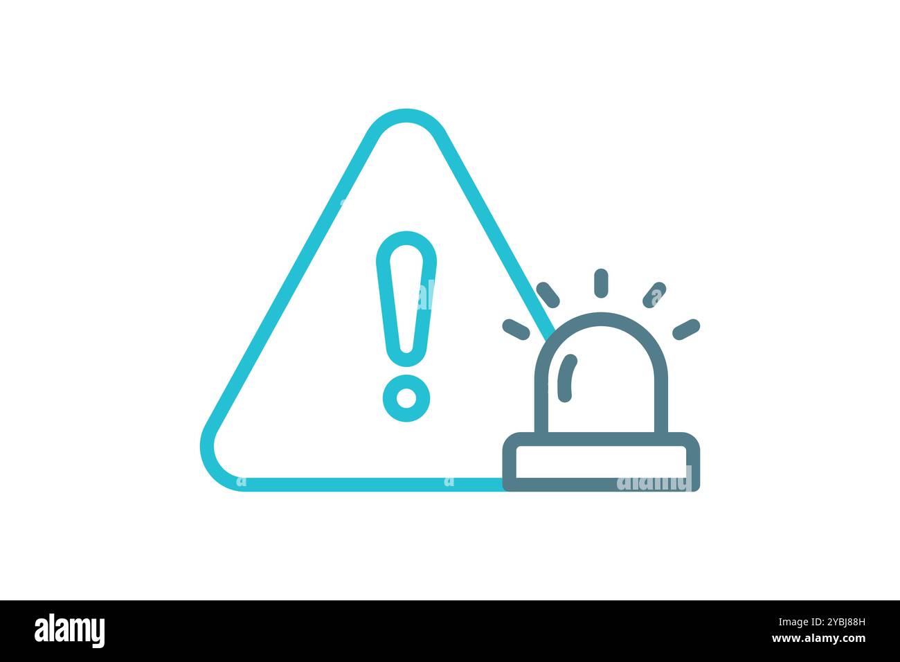 Emergency icon. line icon style. icon related to warning. warning ...
