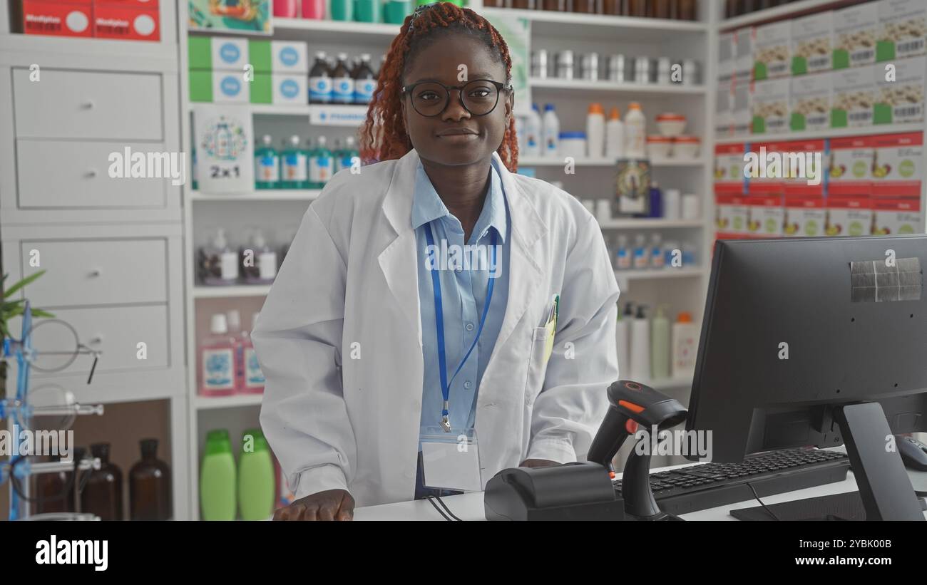 Pharmacist stands behind counter hi-res stock photography and images ...