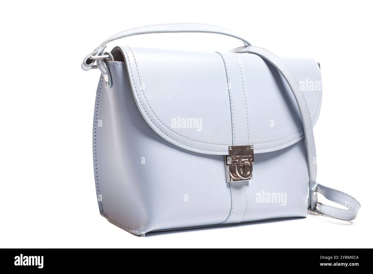 Bari Small Leather Bag D92 Light Blue