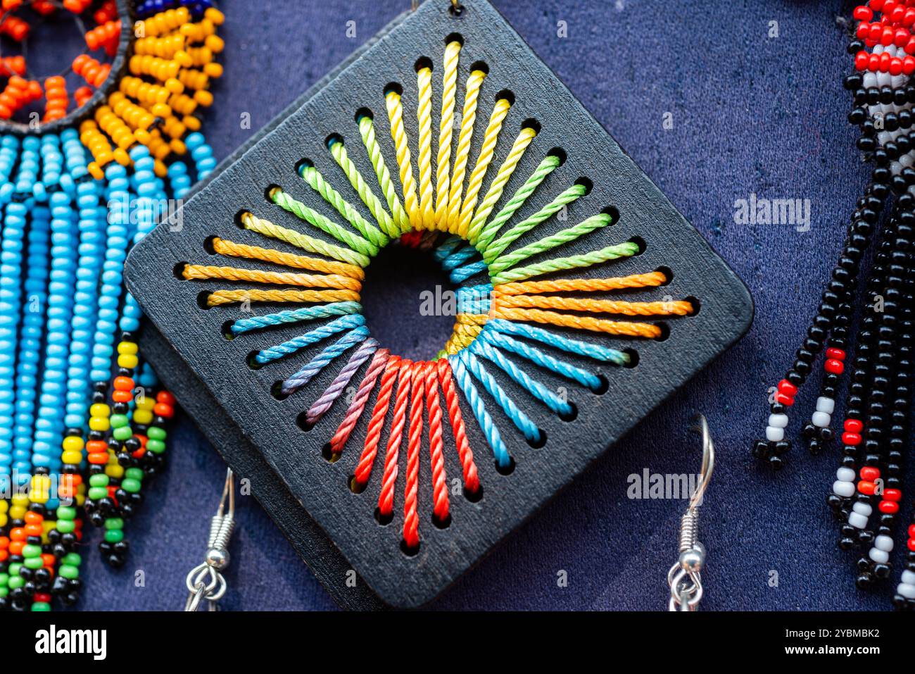 A Masai ear ring at East African art Village in Kampala - Uganda Stock ...