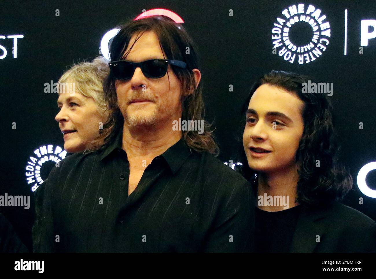 New York, NY, USA. 19th Oct, 2024. Melissa McBride, Norman Reedus and Louis Puech Scigliuzzi at PaleyFest 2024: The Walking Dead: Daryl Dixon - The Book Of Carol cast at the Paley Center on October 19, 2024 in New York City Credit: Rw/Media Punch/Alamy Live News Stock Photo