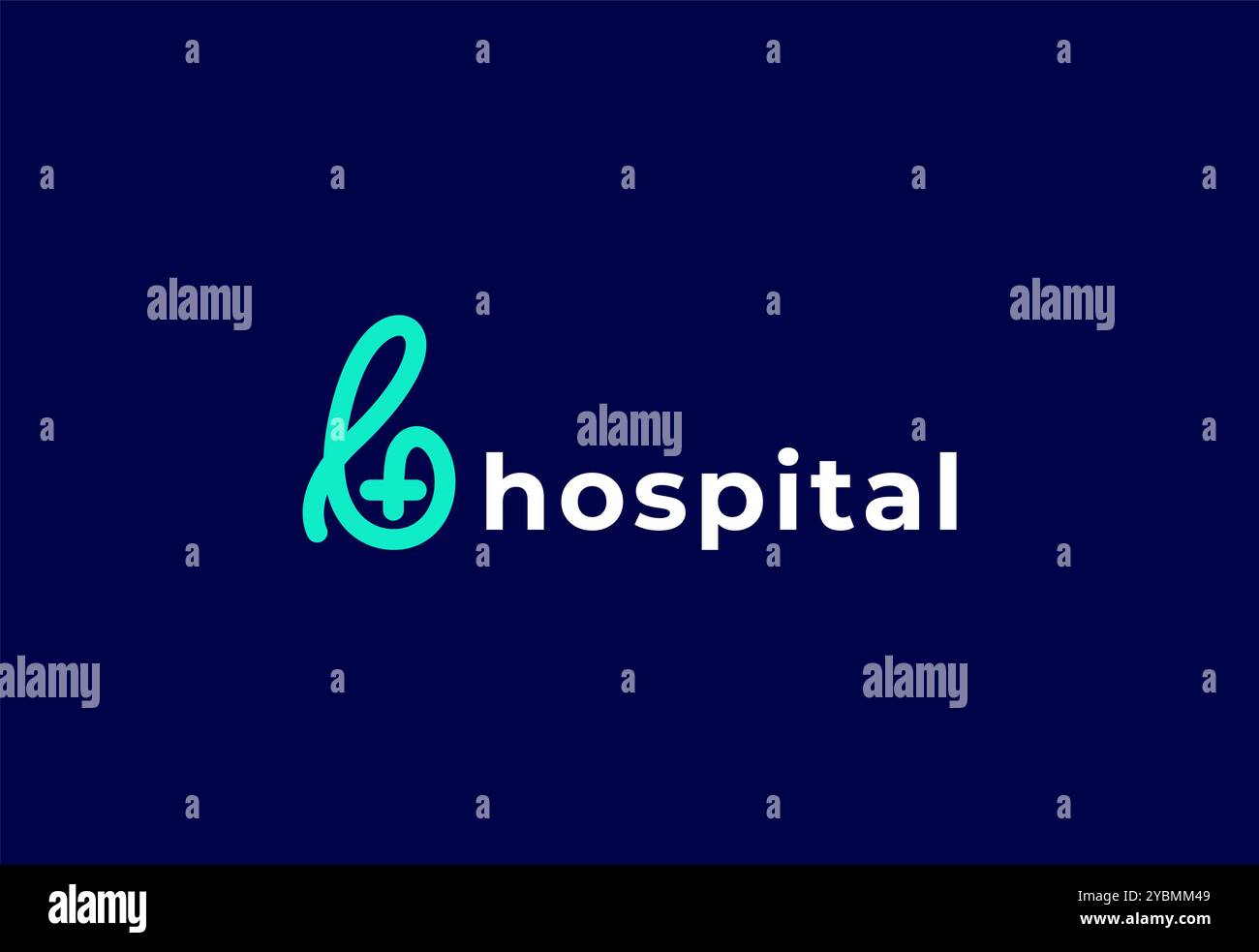 Logo letter B with symbol medical plus, Creative template for hospital ...