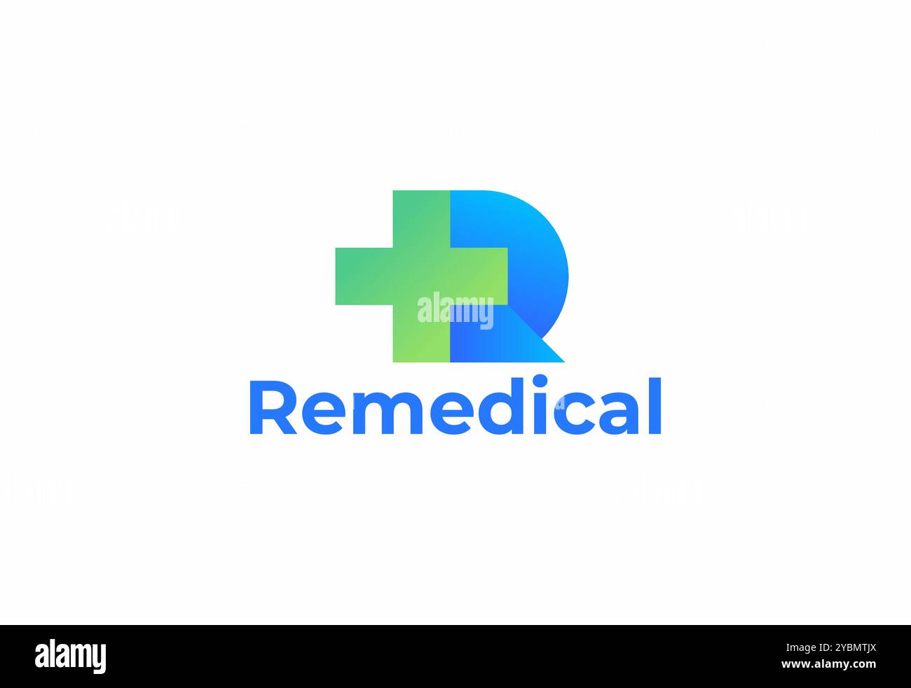Logo letter R with symbol medical plus, Creative template for hospital ...