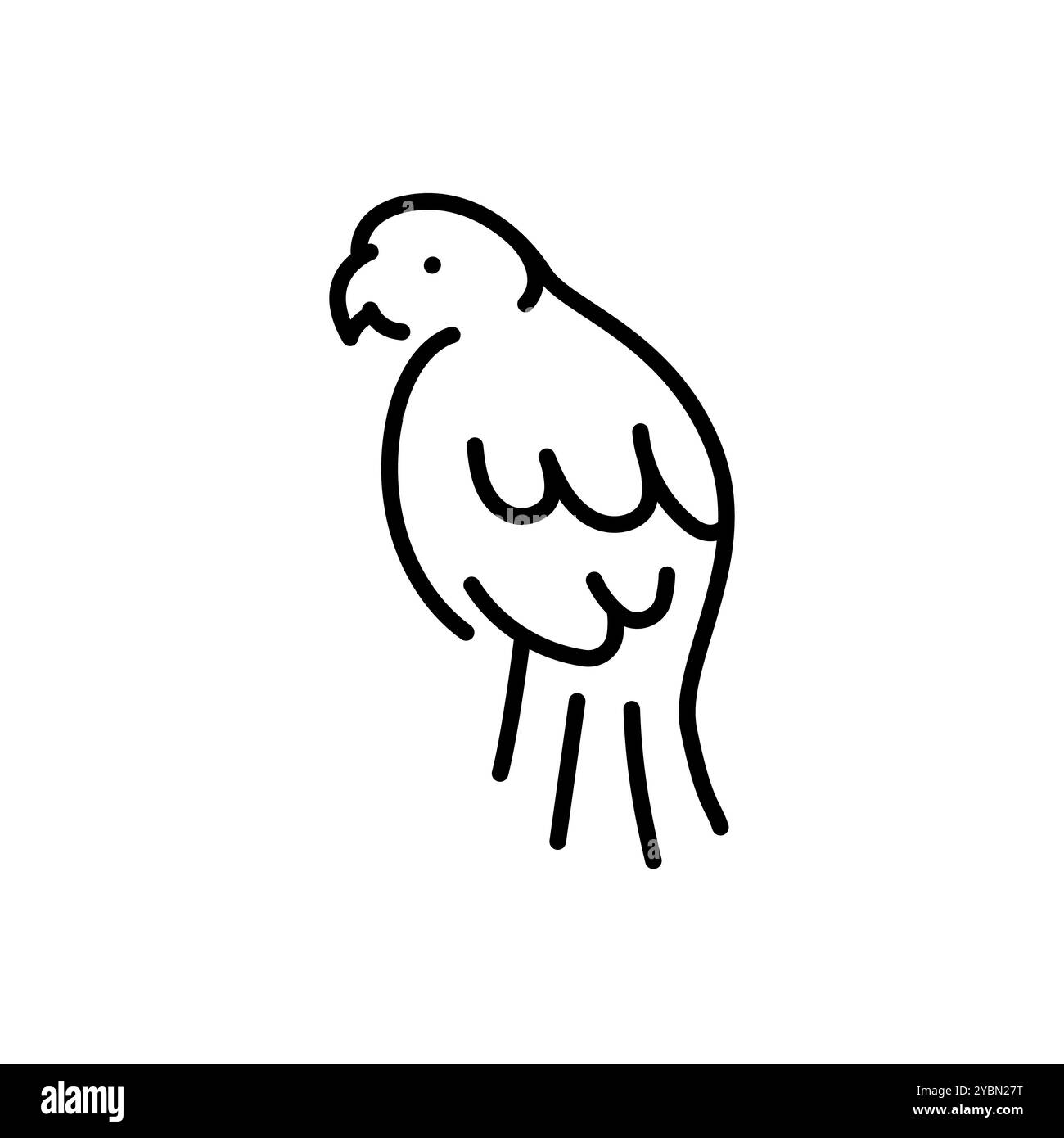 Eclectus roratus color icon. Editable stroke.Vector elements Stock ...