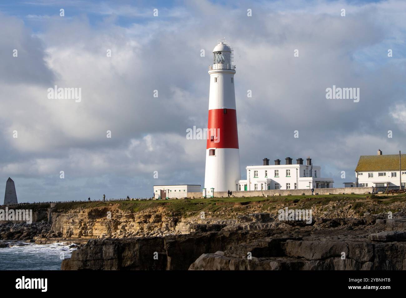 October Lighthouse Portland,Dorset,UK - October 18 2024: The lighthouse at Portland Bill ...