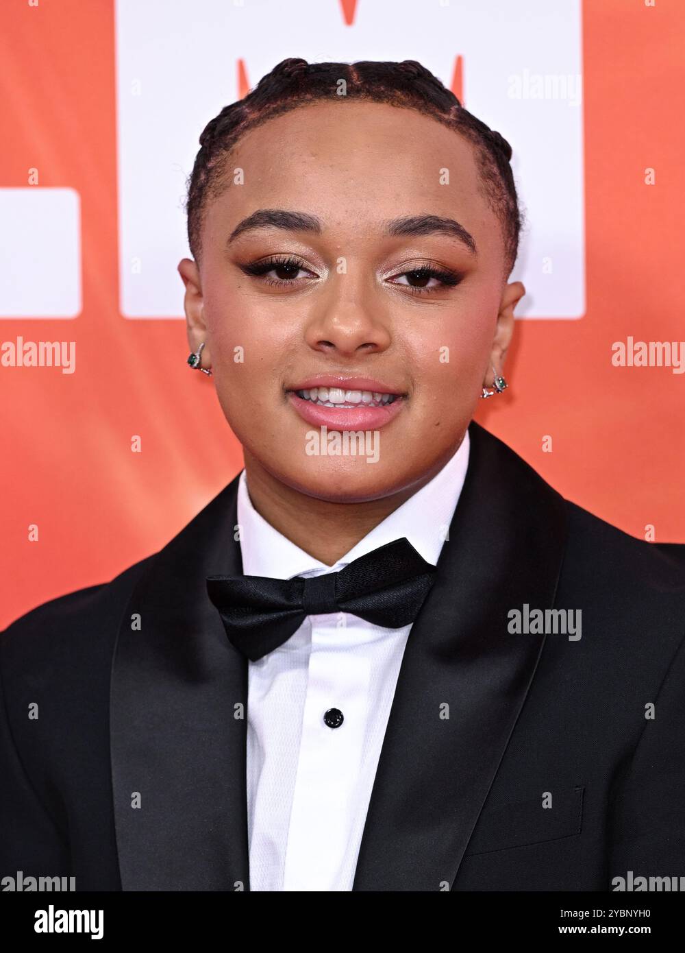 London, UK. October 19th, 2024. Nykiya Adams arriving at the BFI London Film Festival Headline Gala of Bird, Royal Festival Hall. Credit: Doug Peters/EMPICS/Alamy Live News Stock Photo