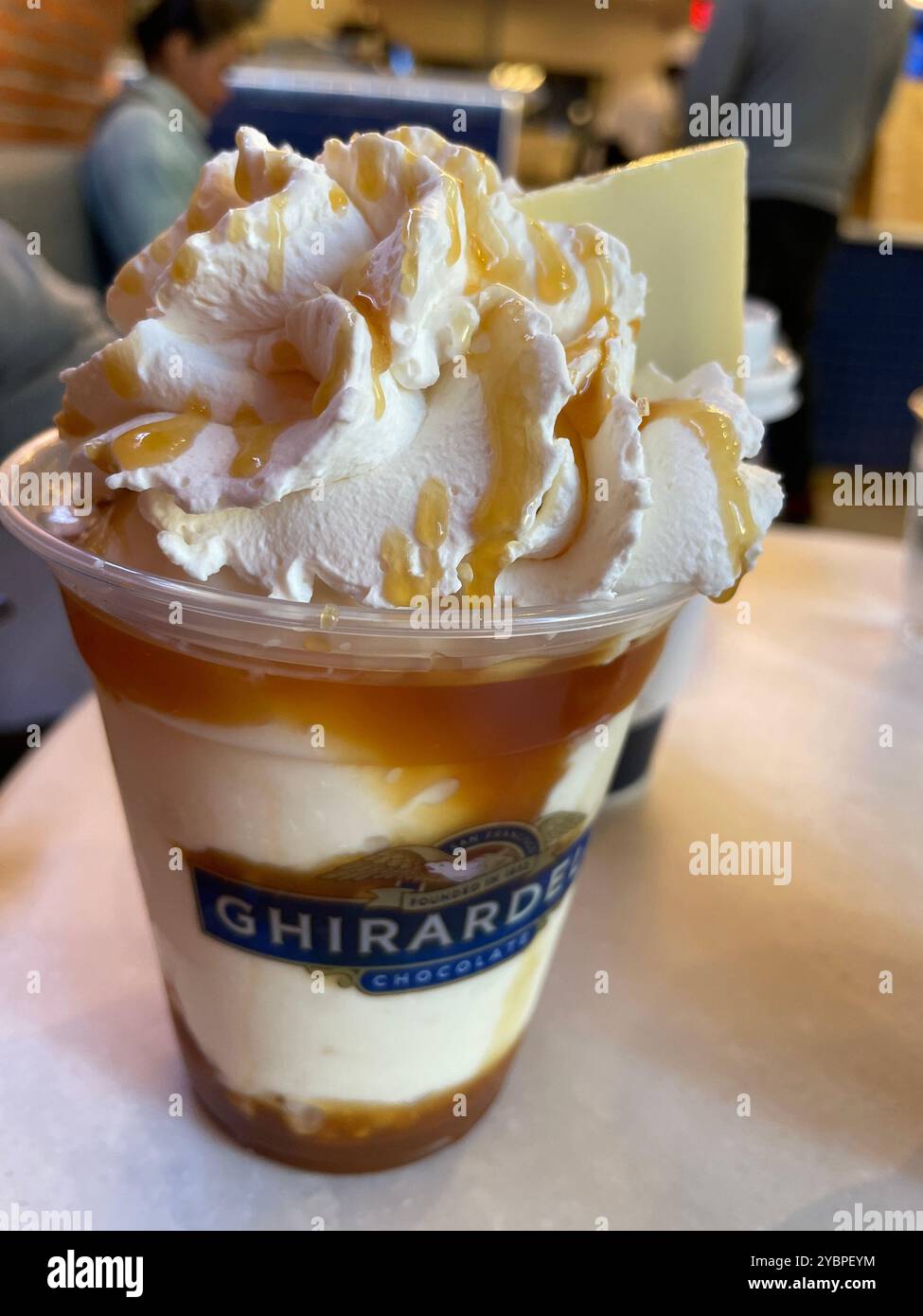 A Ghirardelli Chocolate & Ice Cream Shop has opened in the Empire State Building in New York City, 2024, USA - Smartphone Captured Stock Image