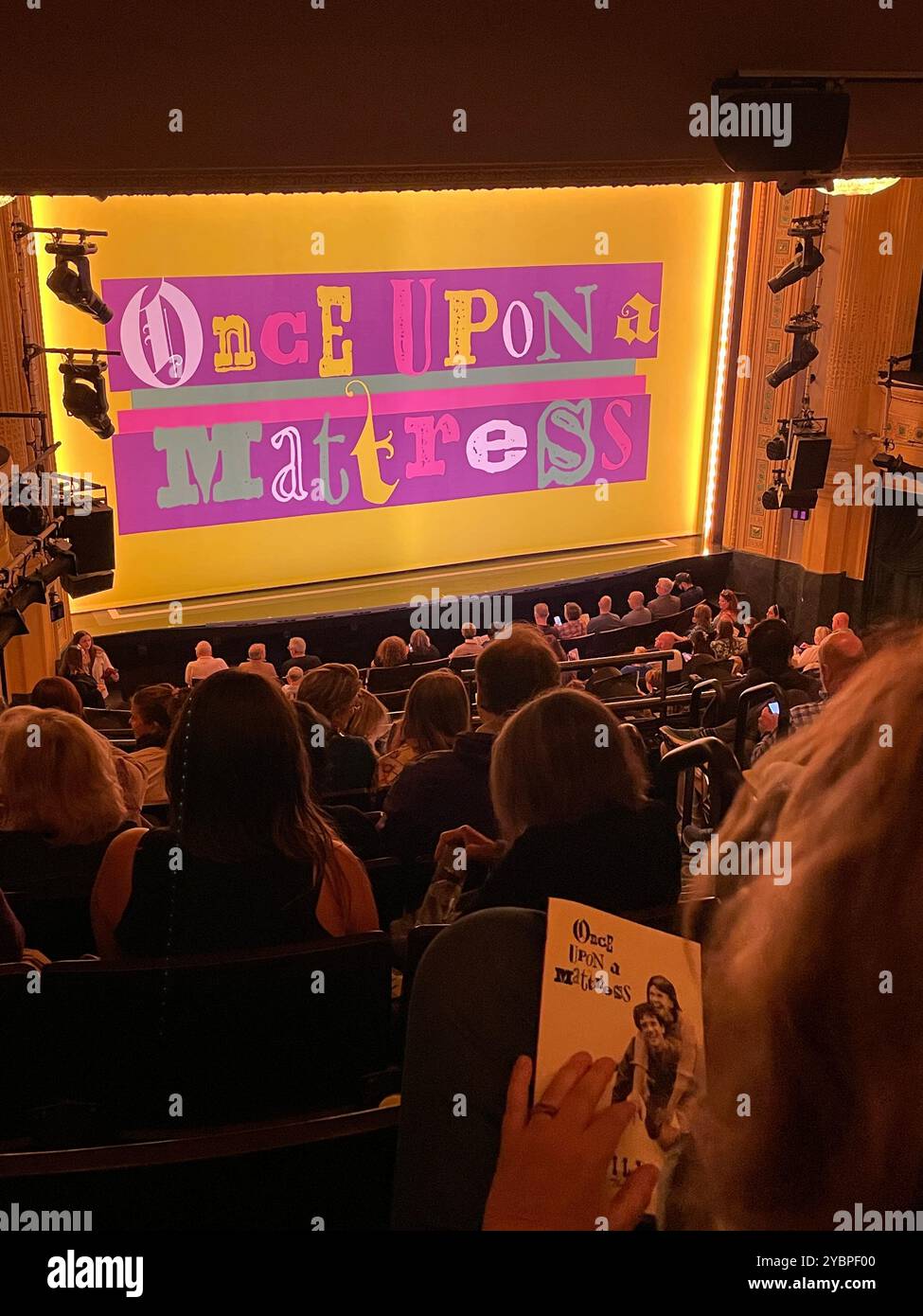 'Once Upon a Mattress' Hudson Theatre Playbill, New York City, 2024, USA - Smartphone Captured Stock Image