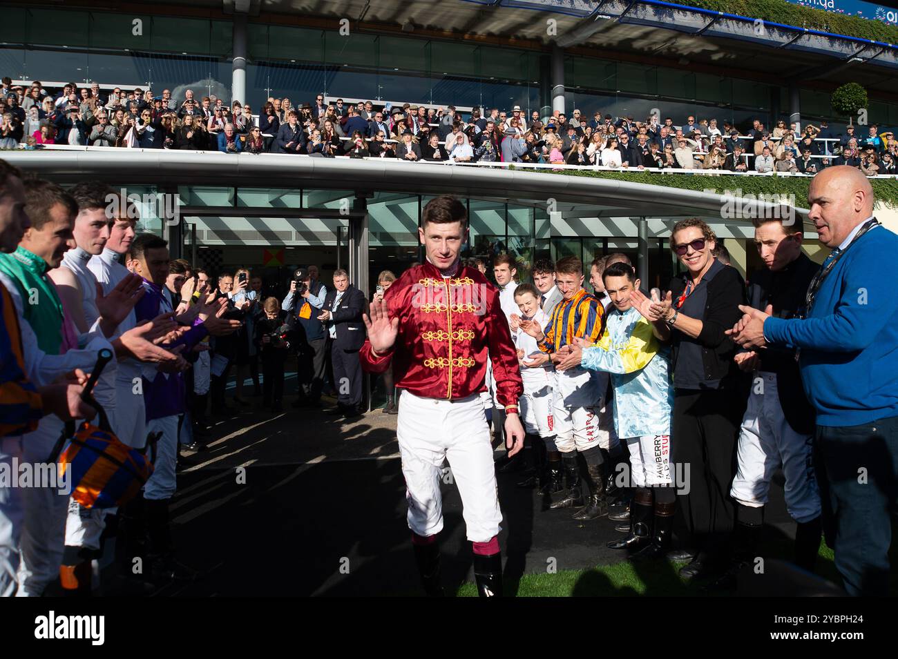 Ascot, Berkshire, UK. 19th October, 2024. Jockey Oisin Murphy was ...