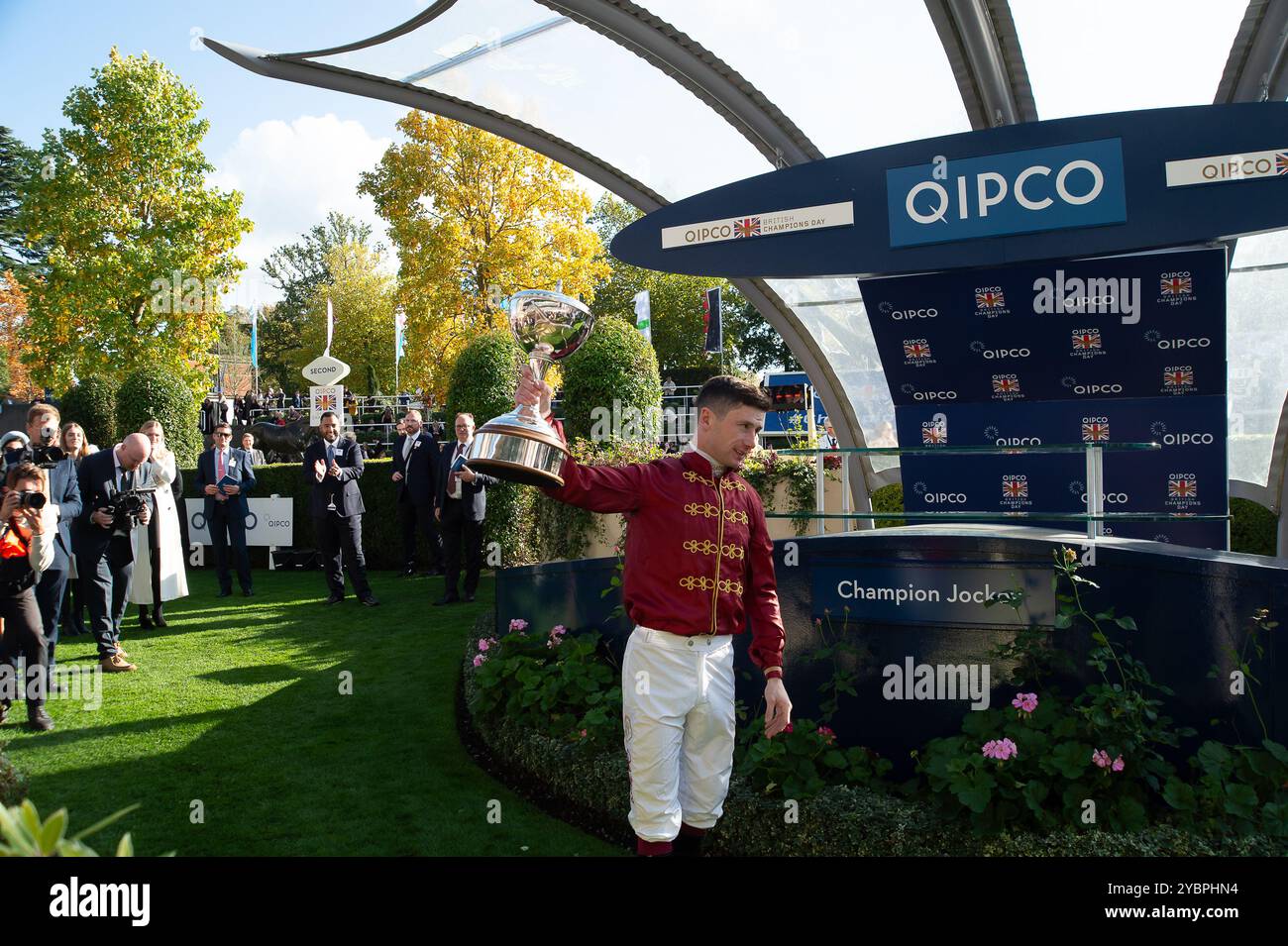 Ascot, Berkshire, UK. 19th October, 2024. Jockey Oisin Murphy was ...