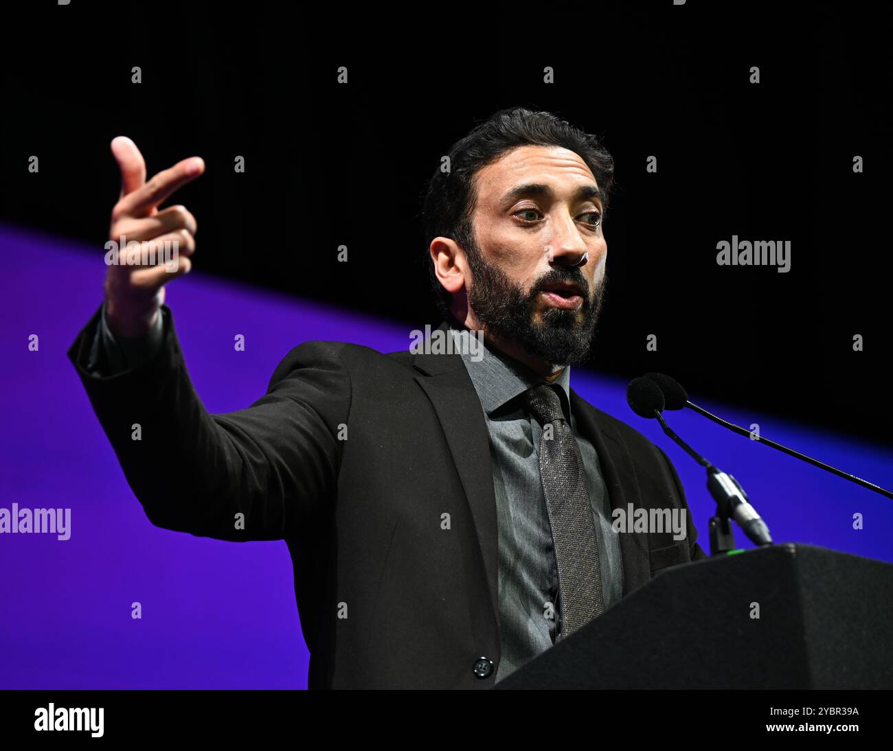 LONDON, UK. 19th Oct, 2024. Speakers Ustadh Nouman Ali Khan - CEO of ...