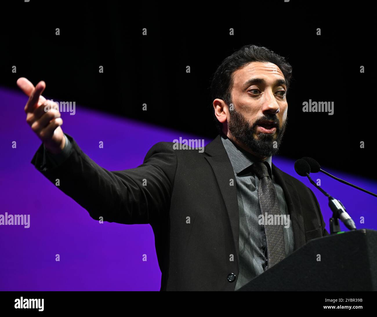 LONDON, UK. 19th Oct, 2024. Speakers Ustadh Nouman Ali Khan - CEO of ...